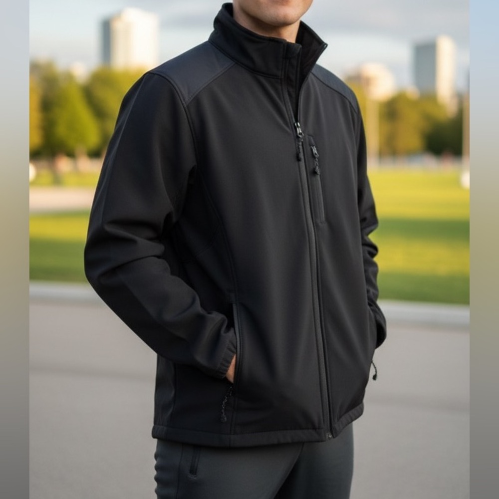 Black Diamond Jacket Men Large Full Zip Softshell Ski Winter‎ Jacket